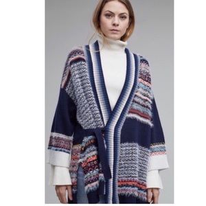 Sleeping on Snow Navy Kimono Wrap Cardigan